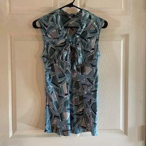 Nine West Sleeveless Tie Neck Top- M